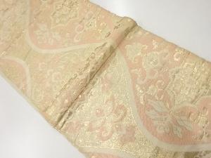 アンティーク　花立涌模様織出し袋帯（材料）